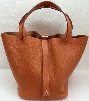 Hermes Picotin Lock 22cm Bags Litchi Leather HPL1048 Orange