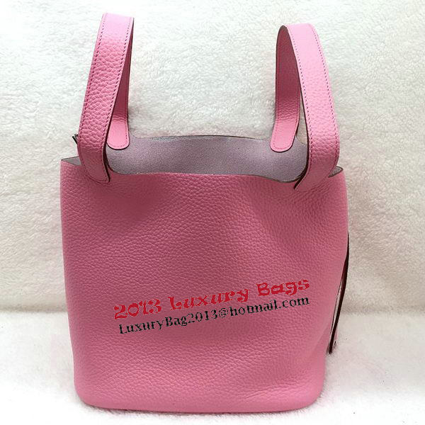 Hermes Picotin Lock 22cm Bags Litchi Leather HPL1048 Pink