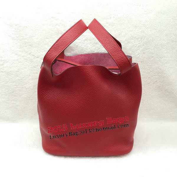 Hermes Picotin Lock 22cm Bags Litchi Leather HPL1048 Red
