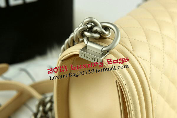 Boy Chanel Flap Bag Original Apricot Pearl Sheepskin Leather A67086 Silver