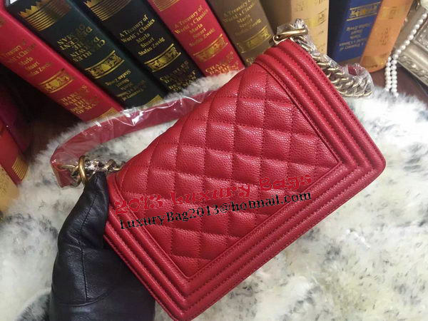 Boy Chanel Flap Shoulder Bag Cannage Pattern A67085 Red