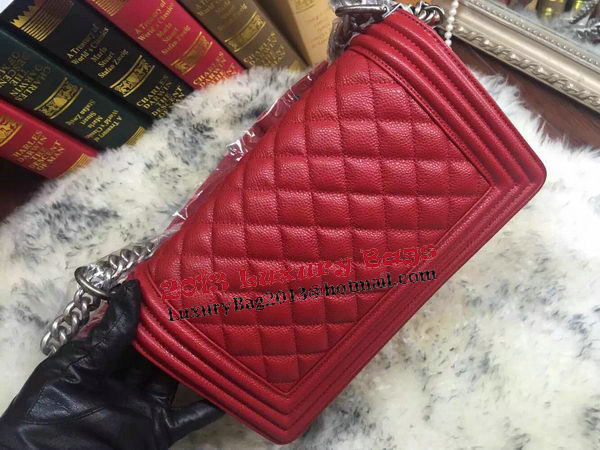 Boy Chanel Flap Shoulder Bag Cannage Pattern A67086 Red