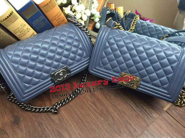 Boy Chanel Flap Shoulder Bag Sheepskin Leather A67086 Light Blue