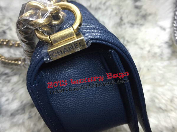 Boy Chanel Flap Shoulder Bags Cannage Pattern A67085 Royal