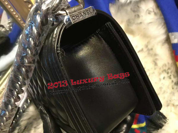 Boy Chanel Flap Shoulder Bags Sheepskin Leather A67085 Black