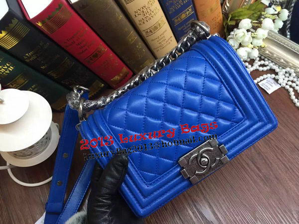 Boy Chanel Flap Shoulder Bags Sheepskin Leather A67085 Blue