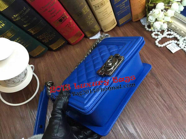 Boy Chanel Flap Shoulder Bags Sheepskin Leather A67085 Blue