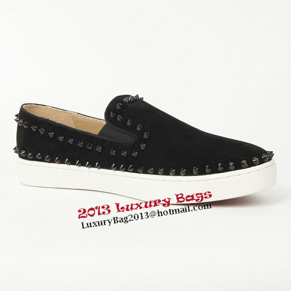 Christian Louboutin Casual Shoes Suede Leather CL907 Black