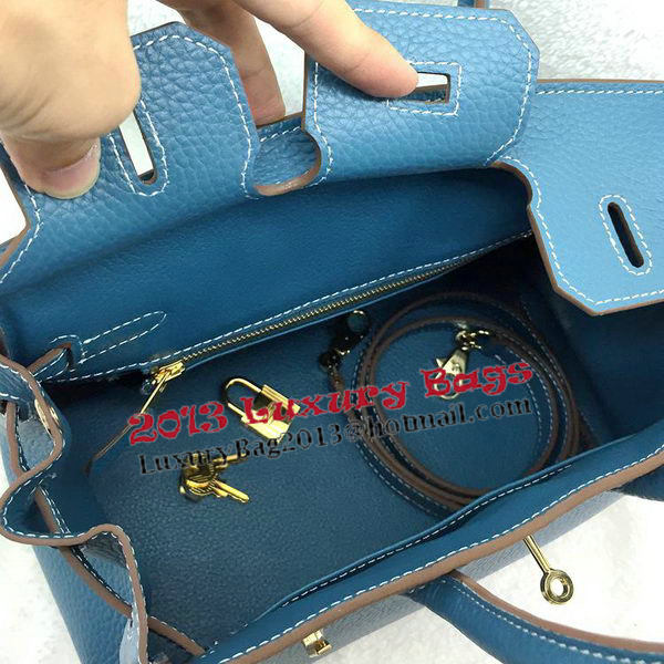 Hermes Birkin 25CM Tote Bag Original Leather H25T Blue