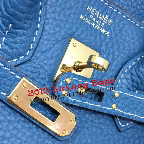Hermes Birkin 25CM Tote Bag Original Leather H25T Blue