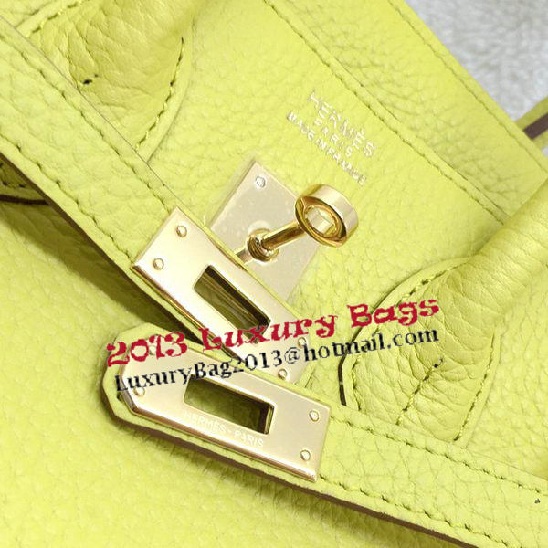 Hermes Birkin 25CM Tote Bag Original Leather H25T Lemon