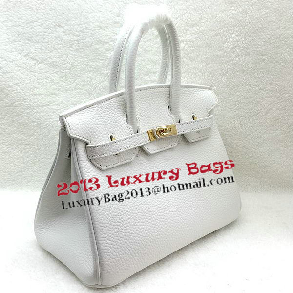 Hermes Birkin 25CM Tote Bag Original Leather H25T White