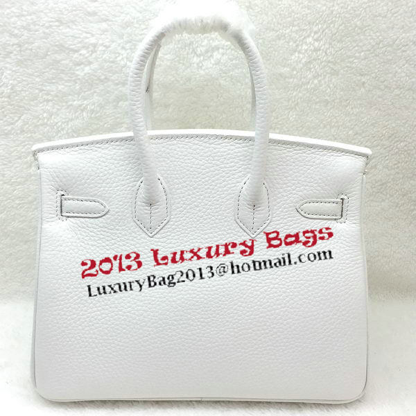Hermes Birkin 25CM Tote Bag Original Leather H25T White