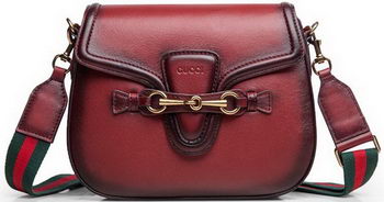 Gucci Lady Web Calfskin Leather Shoulder Bags 383848 Burgundy
