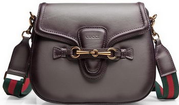 Gucci Lady Web Calfskin Leather Shoulder Bags 383848 Grey