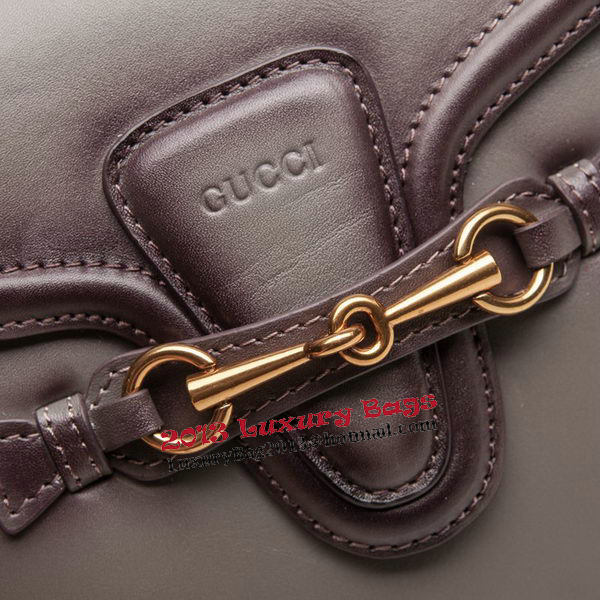 Gucci Lady Web Calfskin Leather Shoulder Bags 383848 Grey