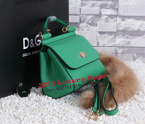 Dolce & Gabbana SICILY Calfskin Tote Bag BB4136 Green