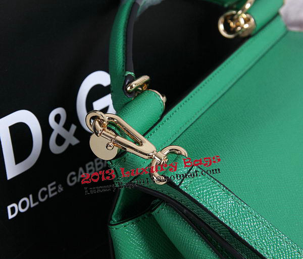 Dolce & Gabbana SICILY Calfskin Tote Bag BB4136 Green