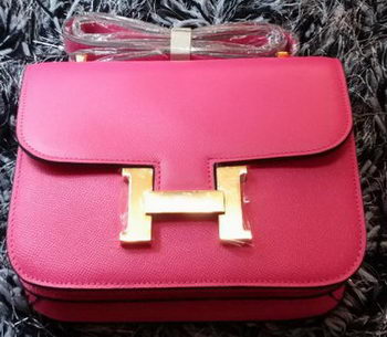 Hermes Constance Bag Litchi Leather H9998 Rose