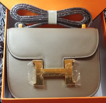 Hermes Constance Bag Litchi Leather H9999L Grey