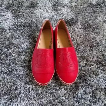 Chanel Leather Espadrilles CH1253LRF Red
