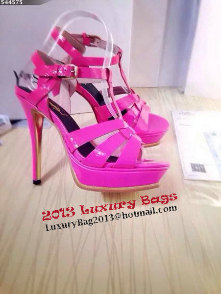 Yves Saint Laurent 130mm Pump Sandals Patent YSL250LWR Rose Yves Saint Laurent 130mm Pump Sandals Patent YSL250LWR Rose
