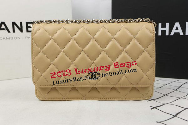 Chanel mini Flap Bag Original Sheepskin Leather A33814 Apricot