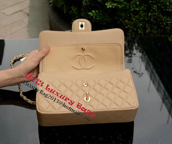 Chanel 2.55 Series Flap Bag Apricot Sheepskin Leather A1112 Gold