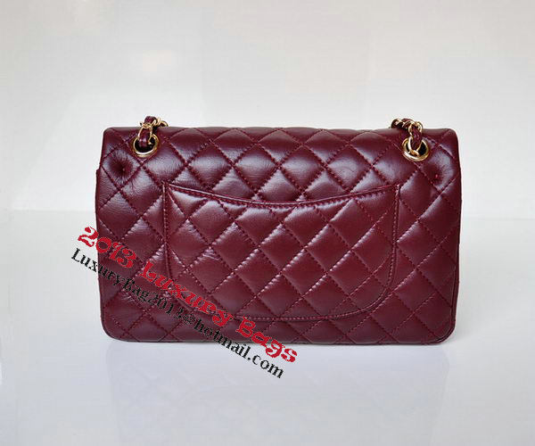 Chanel 2.55 Series Flap Bag Burgundy Patent Leather A1112 Gold