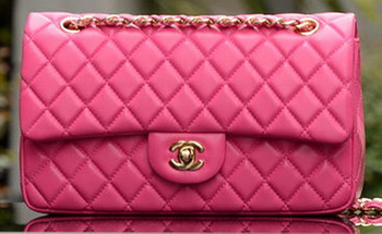 Chanel 2.55 Series Flap Bag Rose Sheepskin Leather A37586 Gold