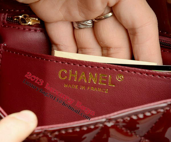 Chanel Classic MINI Flap Bag Royal Patent Leather A1115 Gold