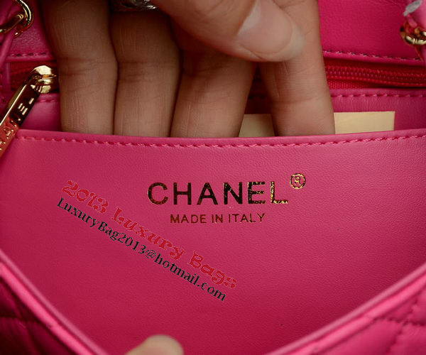 Chanel Classic MINI Flap Bag Rose Sheepskin A37585 Gold
