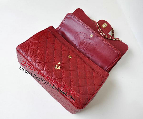 Chanel Jumbo Quilted Classic Flap Bag Burgundy Cannage Patterns A58600 Gold