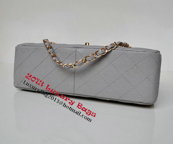 Chanel Jumbo Quilted Classic Flap Bag Grey Cannage Patterns A58600 Gold