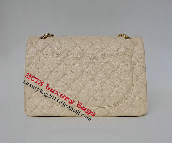 Chanel Maxi Quilted Classic Flap Bag Apricot Cannage Patterns A58601 Gold