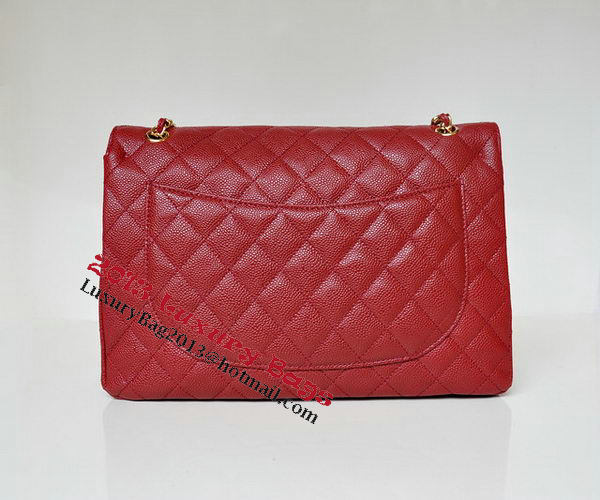 Chanel Maxi Quilted Classic Flap Bag Burgundy Cannage Patterns A58601 Gold