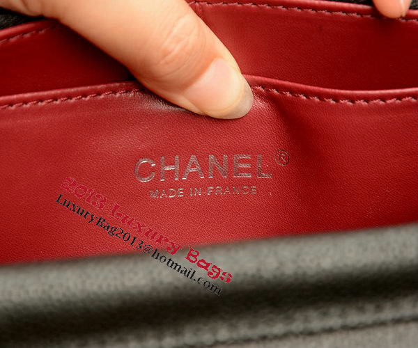 Chanel mini Flap Bag Black Cannage Pattern A33814 Silver