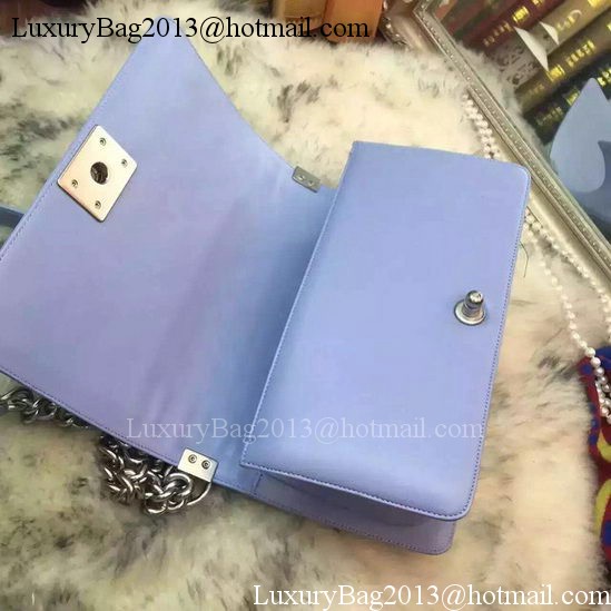 Boy Chanel Flap Shoulder Bag Original Sheepskin A64375 Lavender