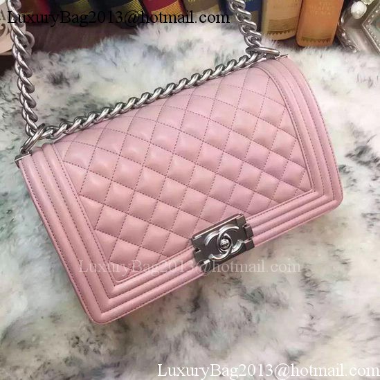 Boy Chanel Flap Shoulder Bag Original Sheepskin A64375 Pink
