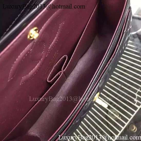 Chanel 2.55 Series Flap Bag Black Sheepskin Leather A06375 Gold