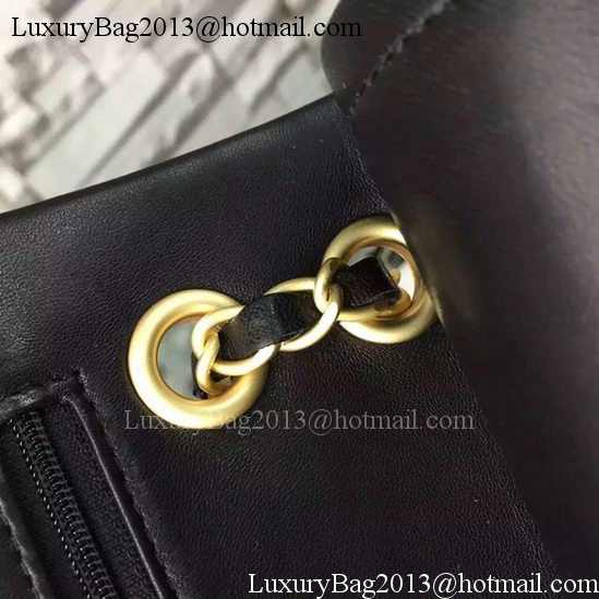 Chanel 2.55 Series Flap Bag Black Sheepskin Leather A06375 Gold