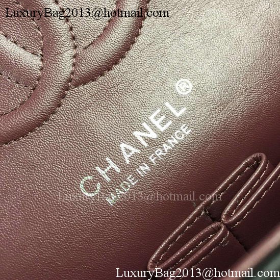 Chanel 2.55 Series Flap Bag Black Sheepskin Leather A06375 Silver