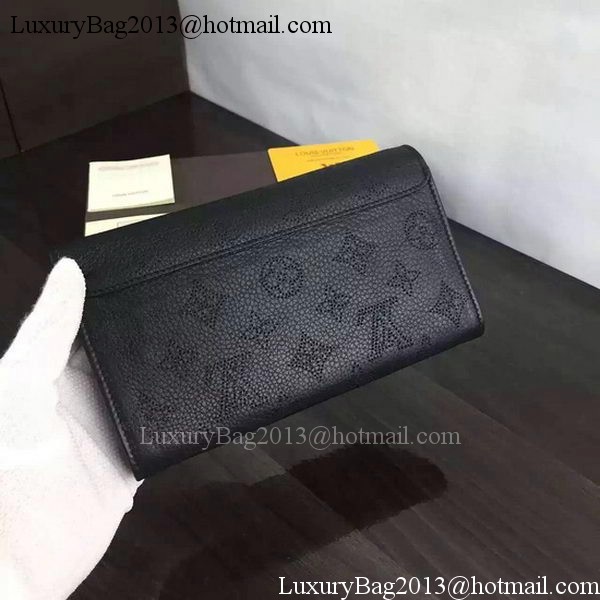 Louis Vuitton Mahina Leather IRIS Wallet M60144 Black