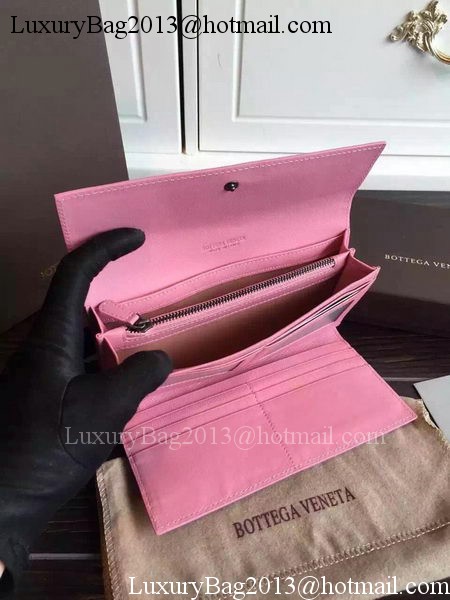 Bottega Veneta Intrecciato Nappa Tri-Flod Wallet BV150507 Pink