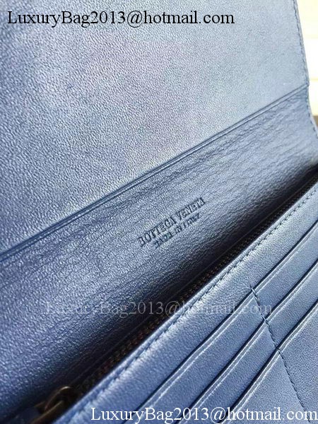 Bottega Veneta Intrecciato Nappa Tri-Flod Wallet BV150507 RoyalBlue