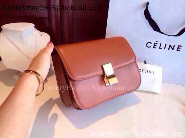 Celine Classic Box Flap Bag Calfskin Leather C2263 Wheat