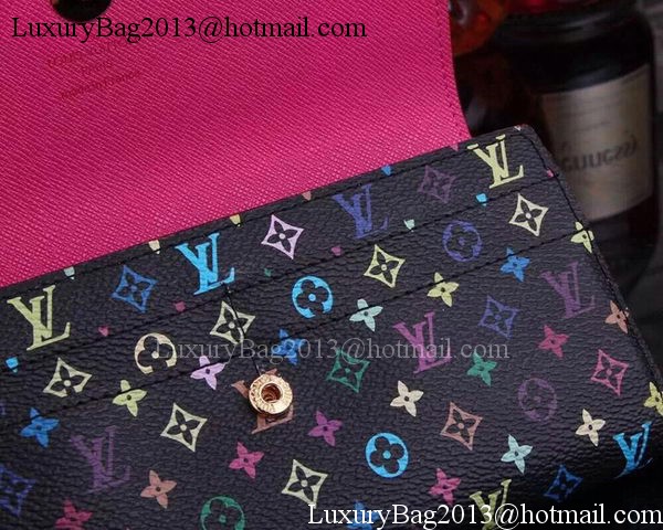 Louis Vuitton Monogram Multicolore Sarah Wallet M93745 Black