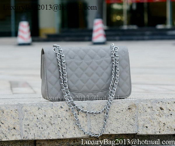 Chanel 2.55 Series Flap Bag Grey Cannage Pattern A1112 Silver