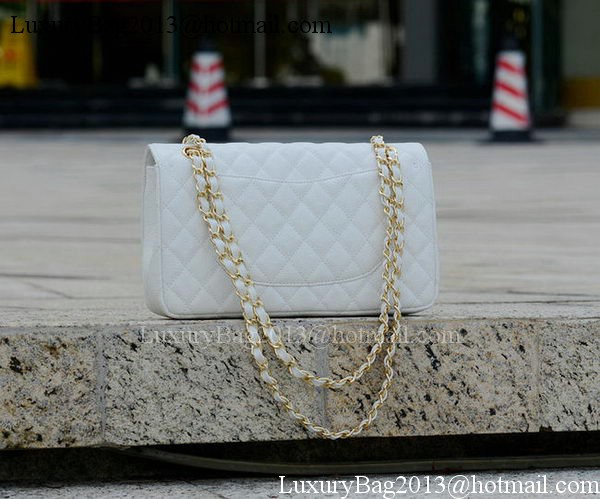 Chanel 2.55 Series Flap Bag White Cannage Pattern A1112 Gold