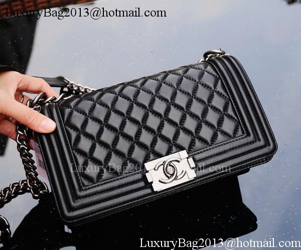 Chanel Boy Flap Shoulder Bags Sheepskin Leather A67086 Black